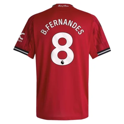 Manchester United Herr Hemmatröja 2025/26 – Bruno Fernandes 8 – Kortärmad Fotbollströja