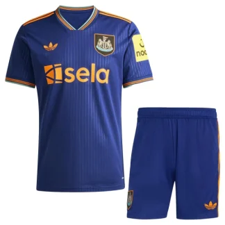 Newcastle United Barn Tredjetröja 2025/26 Kortärmad Fotbollsställ med Shorts