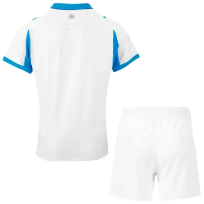 Olympique de Marseille Barn Hemmatröja 2025/26 Kortärmad Fotbollsställ med Shorts-1
