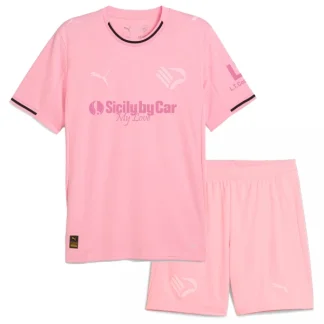 Palermo Barn Hemmatröja 2025/26 Kortärmad Fotbollsställ med Shorts