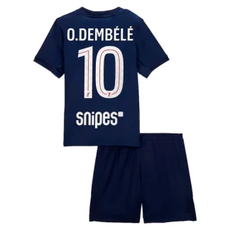 Paris Saint-Germain Barn Hemmatröja 2025/26 Ousmane Dembele 10 Kortärmad Fotbollsställ med Shorts