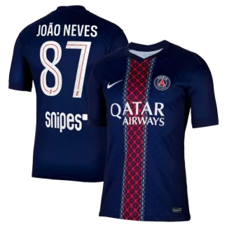 Paris Saint-Germain Herr Hemmatröja 2025/26 – João Neves 87 – Kortärmad Fotbollströja