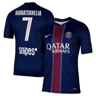 Paris Saint-Germain Herr Hemmatröja 2025/26 – Khvicha Kvaratskhelia 7 – Kortärmad Fotbollströja