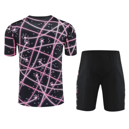 Paris Saint-Germain Pre Match Träningströja Barn 2025/26 Kortärmad Fotbollsställ med Shorts-1