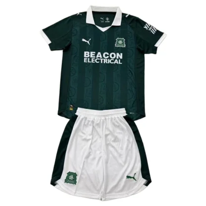 Plymouth Argyle Barn Hemmatröja 2025/26 Kortärmad Fotbollsställ med Shorts