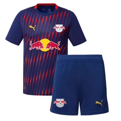 RB Leipzig Barn Bortatröja 2025/26 Kortärmad Fotbollsställ med Shorts