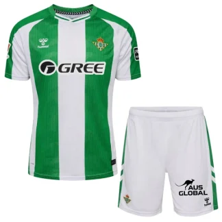 Real Betis Barn Hemmatröja 2025/26 Kortärmad Fotbollsställ med Shorts