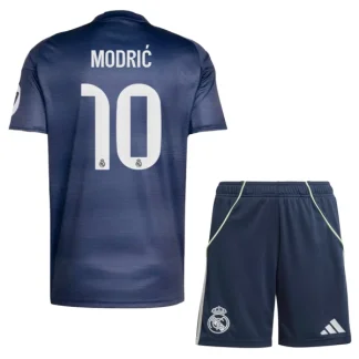 Real Madrid Barn Bortatröja 2025/26 Luka Modrić 10 Kortärmad Fotbollsställ med Shorts