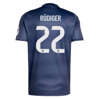 Real Madrid Herr Bortatröja 2025/26 – Antonio Rüdiger 22 – Kortärmad Fotbollströja