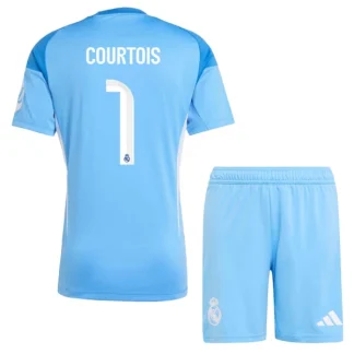 Real Madrid Thibaut Courtois #1 Målvaktsdräkt Barn 2025/26 – blå