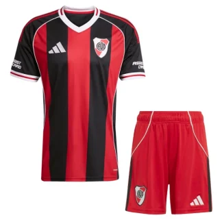 River Plate Barn Bortatröja 2025/26 Kortärmad Fotbollsställ med Shorts