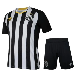 Santos FC Barn Bortatröja 2025/26 Kortärmad Fotbollsställ med Shorts