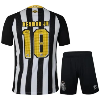 Santos FC Barn Bortatröja 2025/26 Neymar Jr 10 Kortärmad Fotbollsställ med Shorts