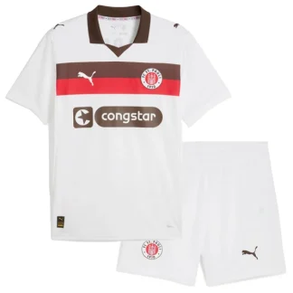 St. Pauli Barn Bortatröja 2025/26 Kortärmad Fotbollsställ med Shorts
