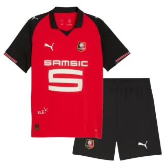 Stade Rennais Barn Hemmatröja 2025/26 Kortärmad Fotbollsställ med Shorts