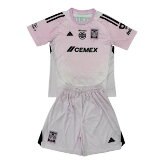 Tigres UANL Målvaktsdräkt Barn Rosa 2025/26 Kortärmad Fotbollsställ med Shorts