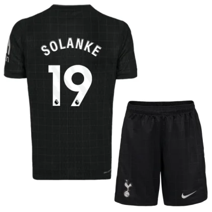 Tottenham Hotspur Barn Bortatröja 2025/26 Dominic Solanke 19 Kortärmad Fotbollsställ med Shorts