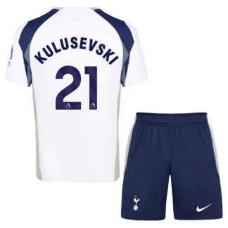 Tottenham Hotspur Barn Hemmatröja 2025/26 Dejan Kulusevski 21 Kortärmad Fotbollsställ med Shorts