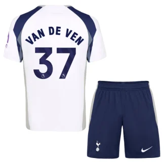 Tottenham Hotspur Barn Hemmatröja 2025/26 Micky van de Ven 37 Kortärmad Fotbollsställ med Shorts
