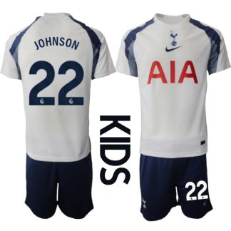 Tottenham Hotspur Hemmaställ Barn 2025/26 – Brennan Johnson 22 – Kortärmad Fotbollströja + Shorts