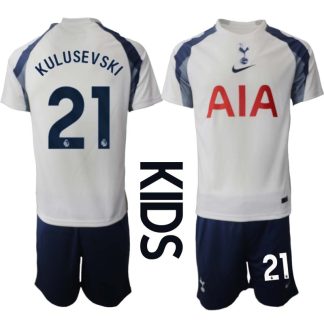 Tottenham Hotspur Hemmaställ Barn 2025/26 – Dejan Kulusevski 21 – Kortärmad Fotbollströja + Shorts