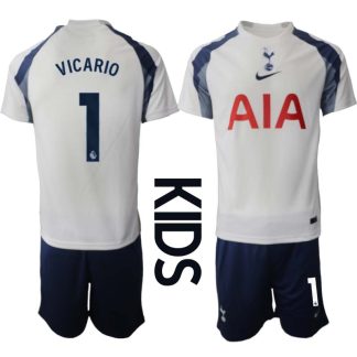 Tottenham Hotspur Hemmaställ Barn 2025/26 – Guglielmo Vicario 1 – Kortärmad Fotbollströja + Shorts