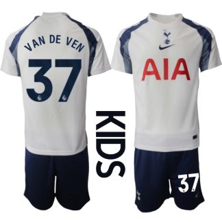 Tottenham Hotspur Hemmaställ Barn 2025/26 – Micky van de Ven 37 – Kortärmad Fotbollströja + Shorts