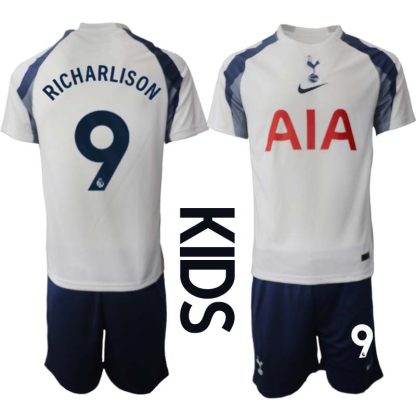 Tottenham Hotspur Hemmaställ Barn 2025/26 – Richarlison 9 – Kortärmad Fotbollströja + Shorts