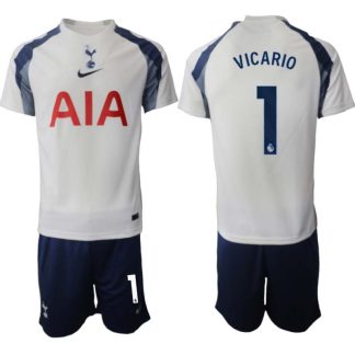 Tottenham Hotspur Hemmaställ Herr 2025/26 – Guglielmo Vicario 1 – Kortärmad Fotbollströja + Shorts