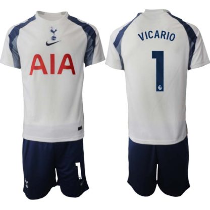 Tottenham Hotspur Hemmaställ Herr 2025/26 – Guglielmo Vicario 1 – Kortärmad Fotbollströja + Shorts