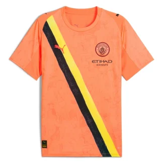 Manchester City KidSuper Herr Bortatröja Special Edition 2025/26 FIFA Klubblags-VM Orange Kortärmad Tröja