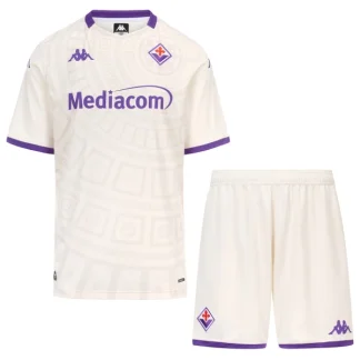 ACF Fiorentina Barn Bortaställ 2025/26 – Kortärmad Fotbollsställ med Shorts