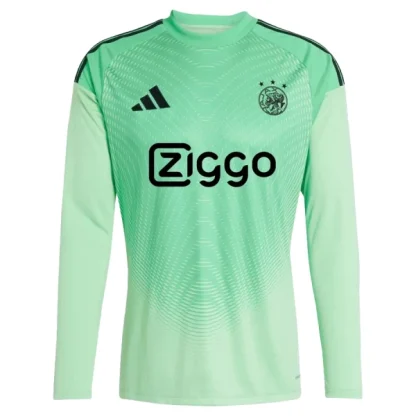 Ajax Amsterdam Målvaktströja Herr Långärmad Grön 2025-26 Kortärmad Fotbollströja