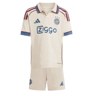 Ajax Barn Tredjeställ 2025/26 – Kortärmad Fotbollsställ med Shorts