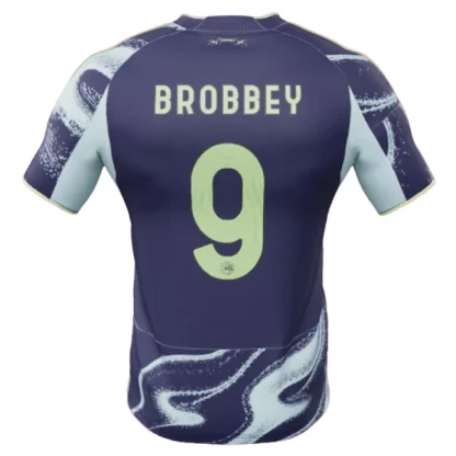 Ajax Herr Bortatröja 2025/26 –Brian Brobbey 9 – Kortärmad Fotbollströja
