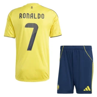 Al-Nassr FC Barn Hemmaställ 2025/26 – Cristiano Ronaldo 7 – Kortärmad Fotbollsställ med Shorts