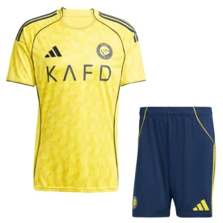 Al-Nassr FC Barn Hemmaställ 2025/26 – Kortärmad Fotbollsställ med Shorts