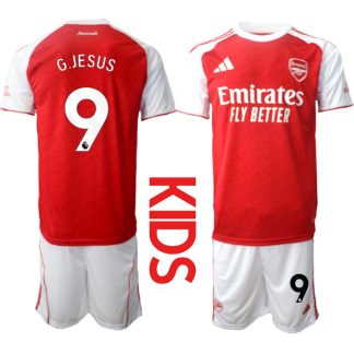 Arsenal Hemmaställ Barn 2025/26 – Gabriel Jesus 9 – Kortärmad Fotbollströja + Shorts