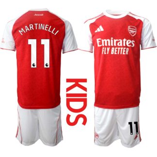 Arsenal Hemmaställ Barn 2025/26 – Gabriel Martinelli 11 – Kortärmad Fotbollströja + Shorts