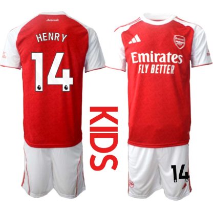 Arsenal Hemmaställ Barn 2025/26 – Thierry Henry 14 – Kortärmad Fotbollströja + Shorts