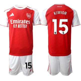 Arsenal Hemmaställ Herr 2025/26 – Jakub Kiwior 15 – Kortärmad Fotbollströja + Shorts