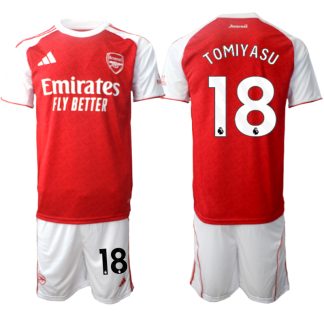 Arsenal Hemmaställ Herr 2025/26 – Takehiro Tomiyasu 18 – Kortärmad Fotbollströja + Shorts