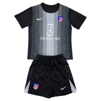 Atlético Madrid Målvaktströja Barn 2025/26 Svart – Kortärmad Fotbollsställ med Shorts