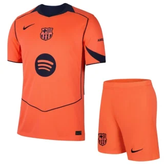 FC Barcelona Barn Tredjeställ 2025/26 – Kortärmad Fotbollströja + Shorts