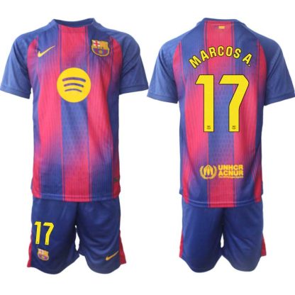 FC Barcelona Herr Hemmaställ 2025/26 – Marcos Alonso 17 – Kortärmad Fotbollströja + Shorts