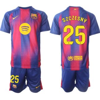 FC Barcelona Herr Hemmaställ 2025/26 – Wojciech Szczesny 25 – Kortärmad Fotbollströja + Shorts