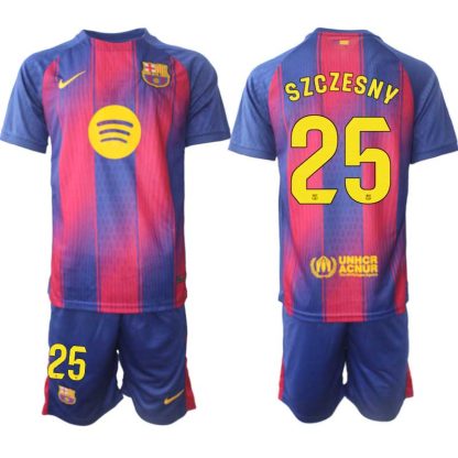 FC Barcelona Herr Hemmaställ 2025/26 – Wojciech Szczesny 25 – Kortärmad Fotbollströja + Shorts