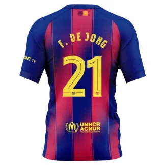 FC Barcelona Herr Hemmatröja 2025/26 – Frenkie de Jong 21 – Kortärmad Fotbollströja