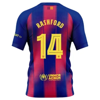 FC Barcelona Herr Hemmatröja 2025/26 – Marcus Rashford 14 – Kortärmad Fotbollströja