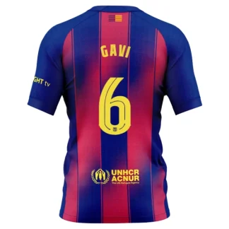 FC Barcelona Herr Hemmatröja 2025/26 – Paez Gavi 6 – Kortärmad Fotbollströja